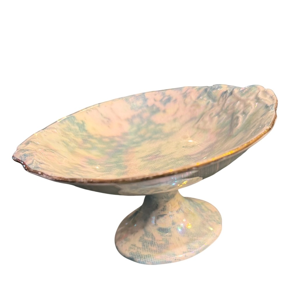 Vintage 1940s Royal Winton Grimwades Iridescent Luster Pedestal Bowl Art Deco